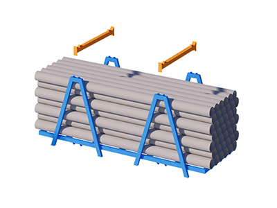 A Type Pipe Storage Rack