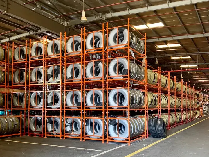Custom Truck Tire Storage Rack Manufacturer