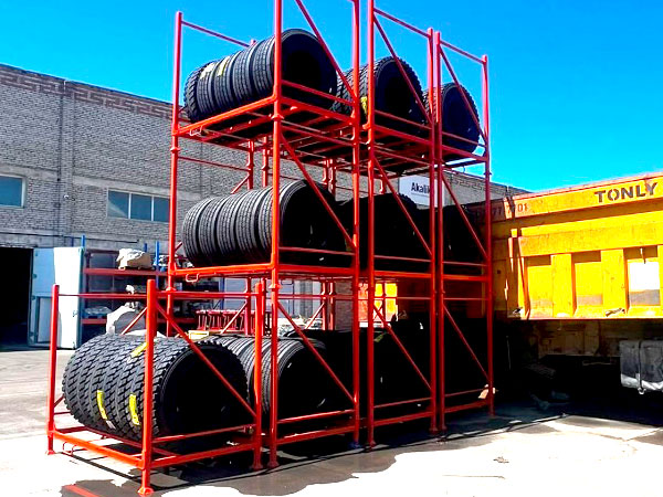 OTR Tire rack application