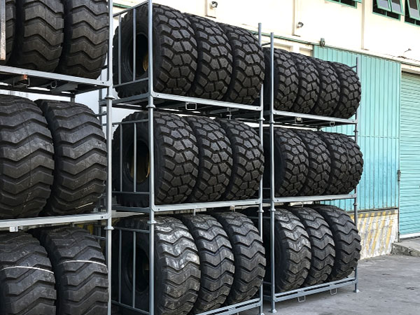 OTR Tire storage rack application