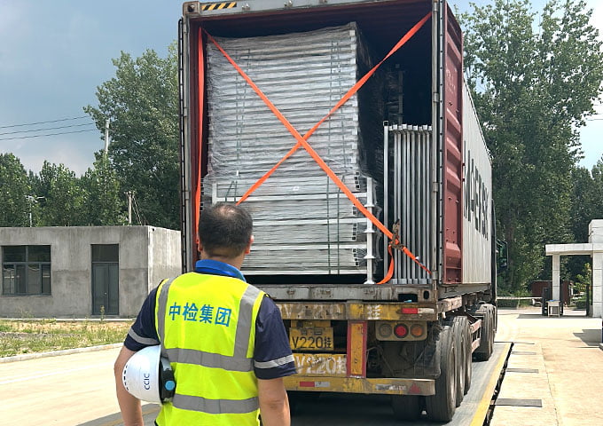 Export packaging for industrial racking systems ready for ocean freight